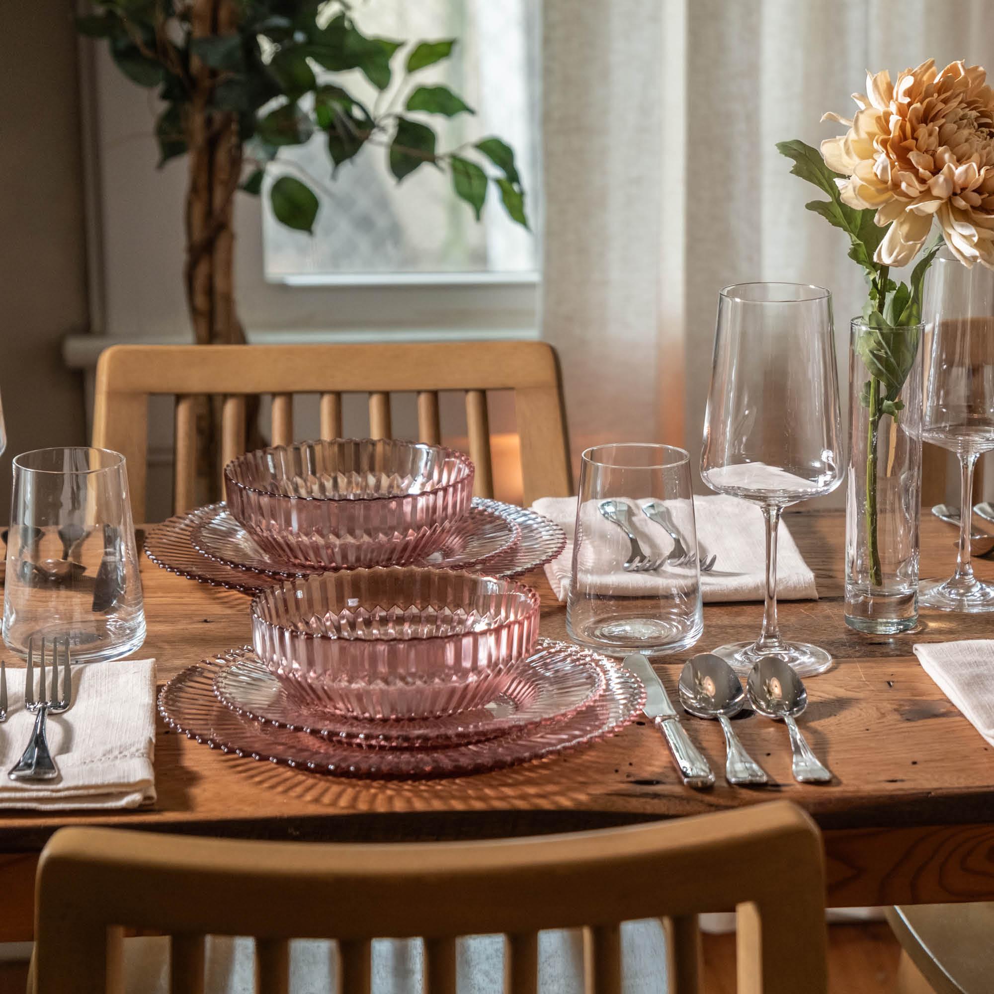 Archie: Luxury Glass Dinnerware Set